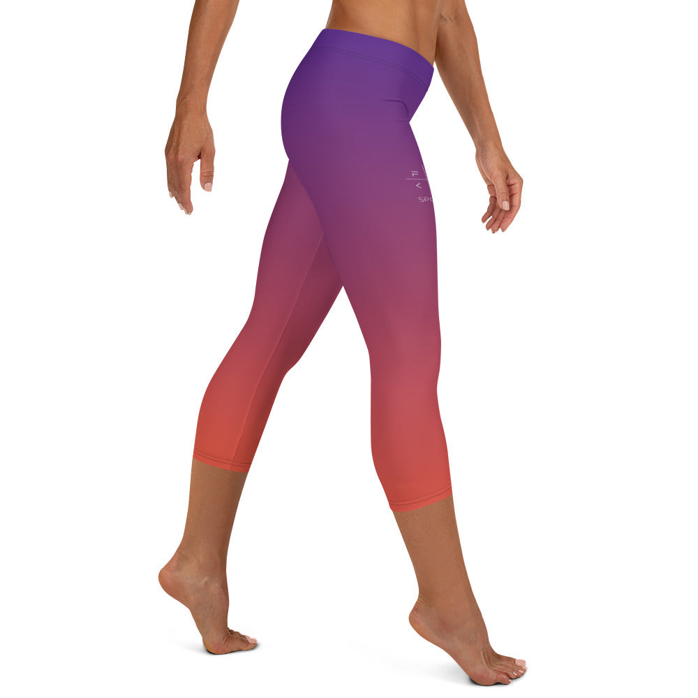 Peach Delight FLAKOUT Sport Women's Capri Leggings - FLAKOUT