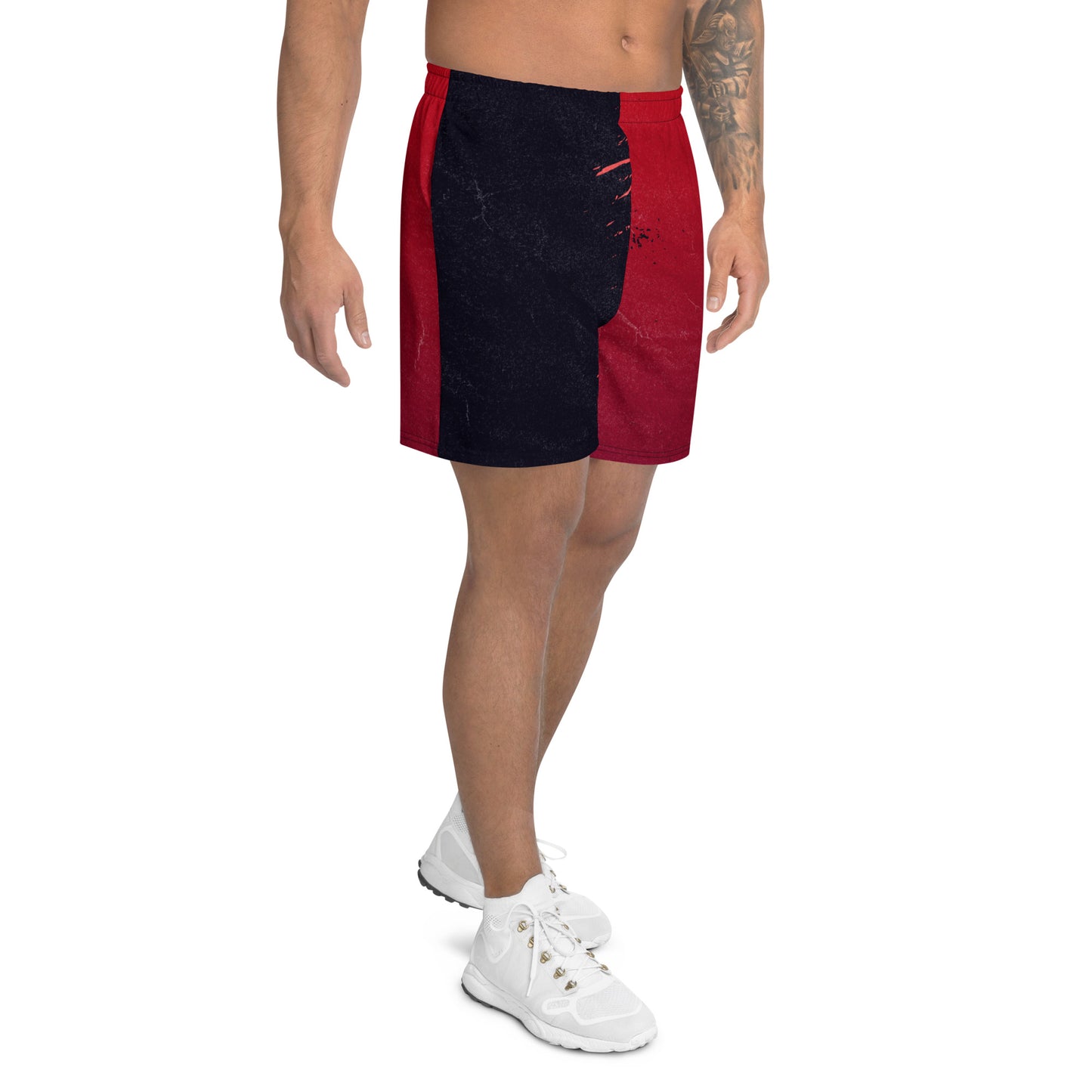 Men's Swim - Athletic Shorts Red Black Crush - FLAKOUT