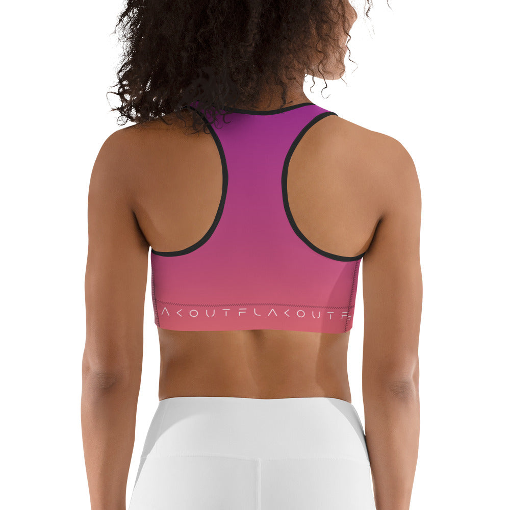 Berry Sunset Women's Sports Performance Bra - FLAKOUT