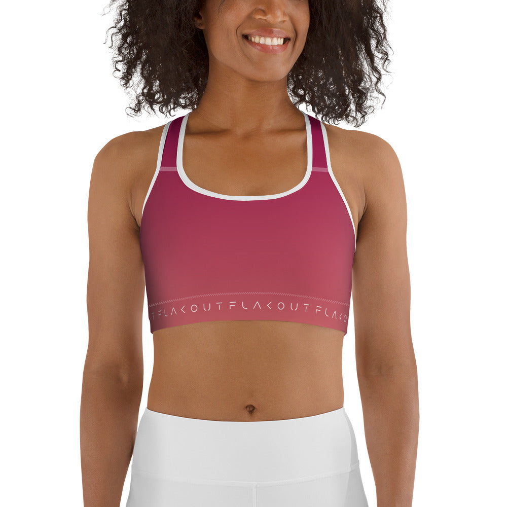 Rosewood Bloom Women's Sports Performance Bra - FLAKOUT