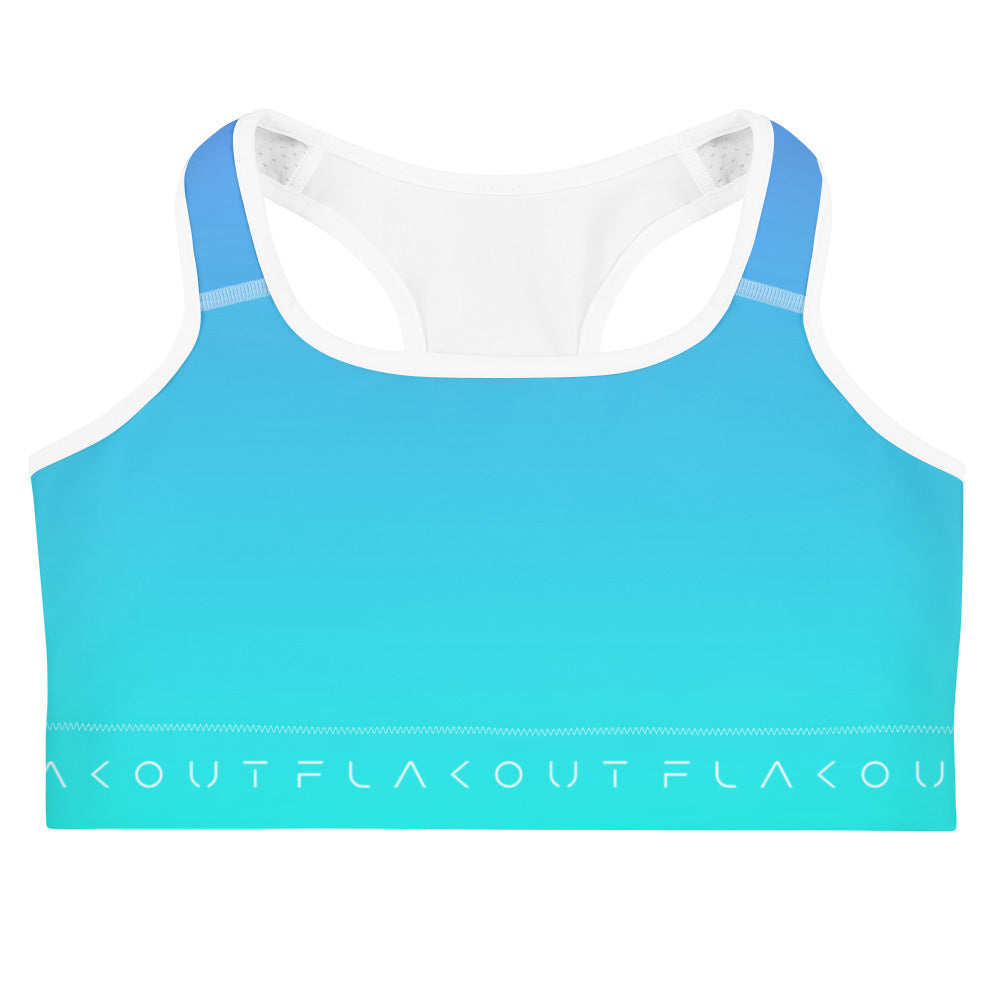 Turquoise Whisper Women's Sports Performance Bra - FLAKOUT