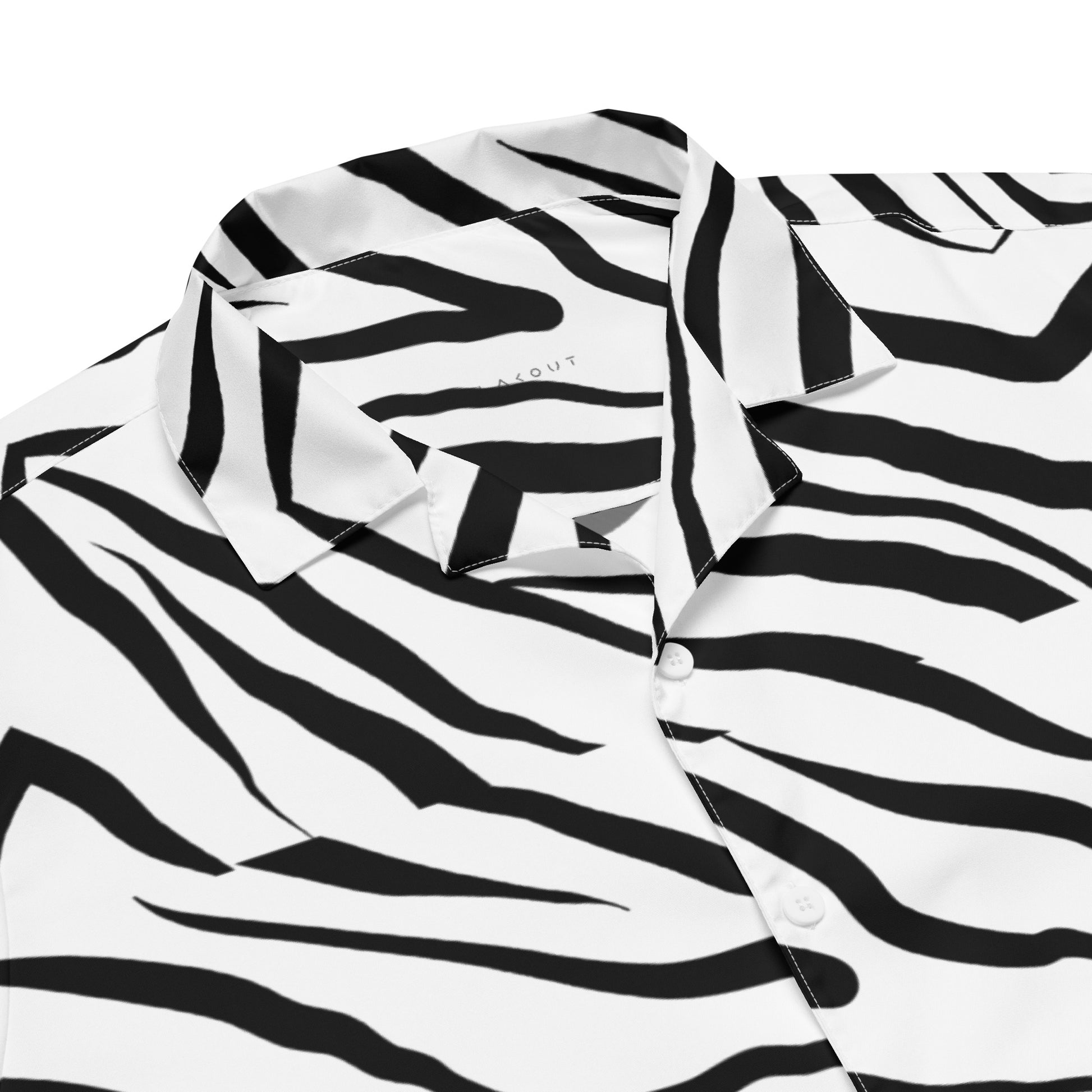 Striped Zebra Vibrance Button Shirt - FLAKOUT