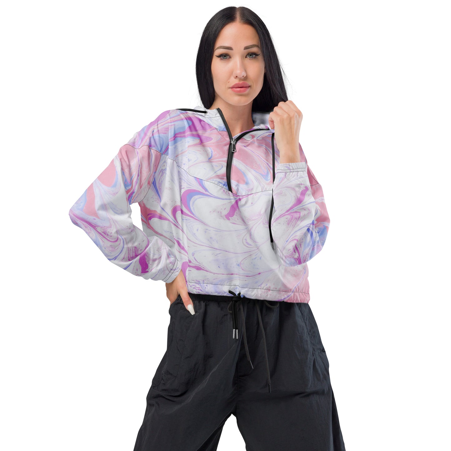 Fluid Colors Flair Women’s Cropped Windbreaker - FLAKOUT