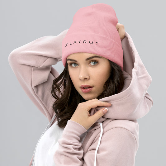 FLAKOUT Logo Embroidered Unisex Cuffed Beanie