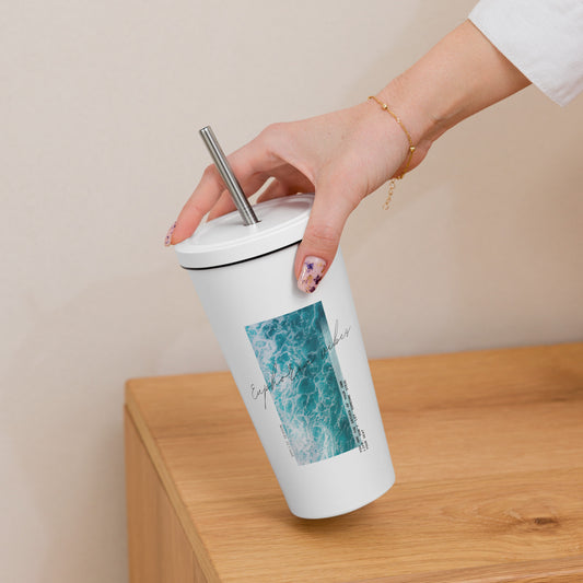 Euphoria Vibes Insulated Tumbler With A Straw - FLAKOUT