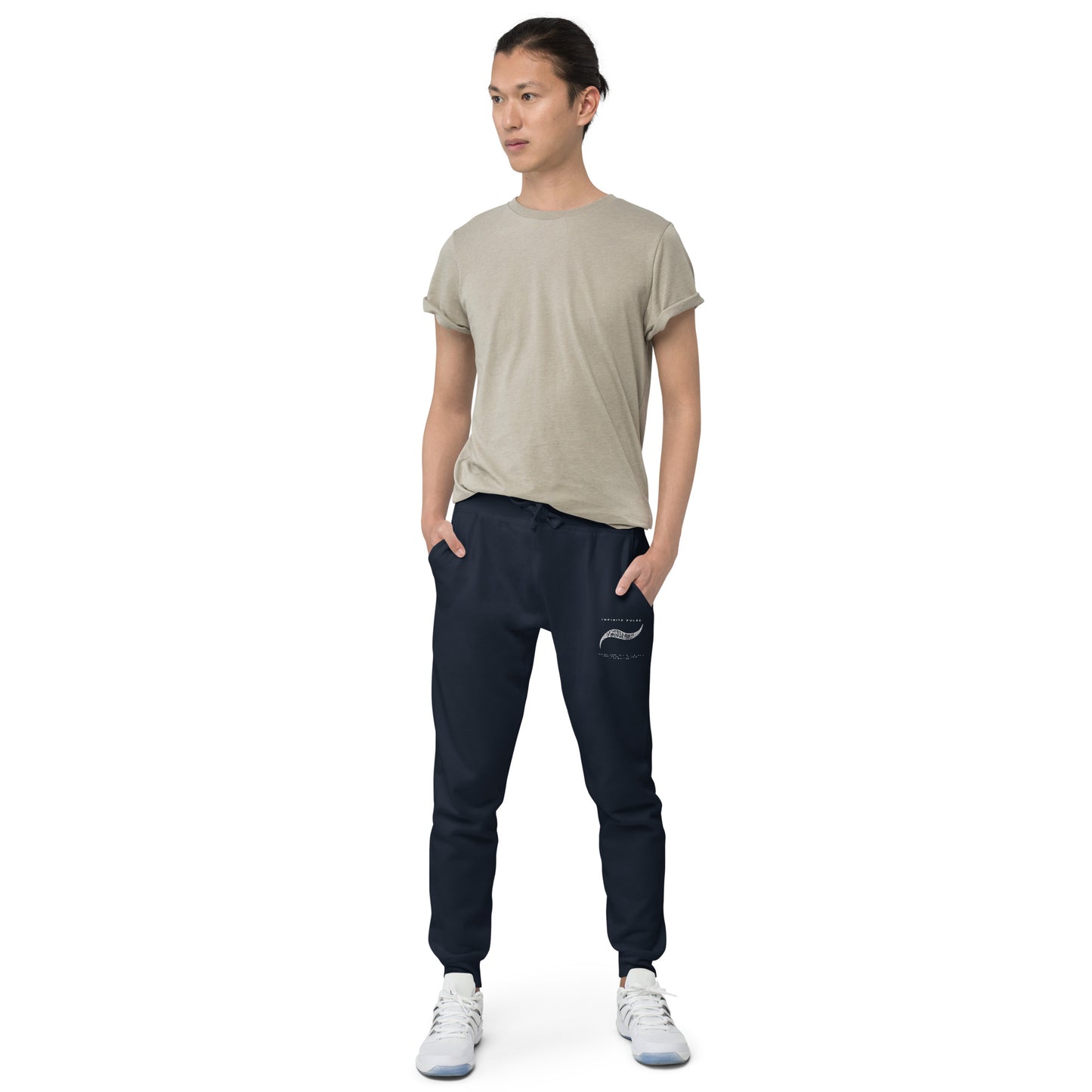 Infinite Pulse Embroidered Unisex Fleece Sweatpants - FLAKOUT