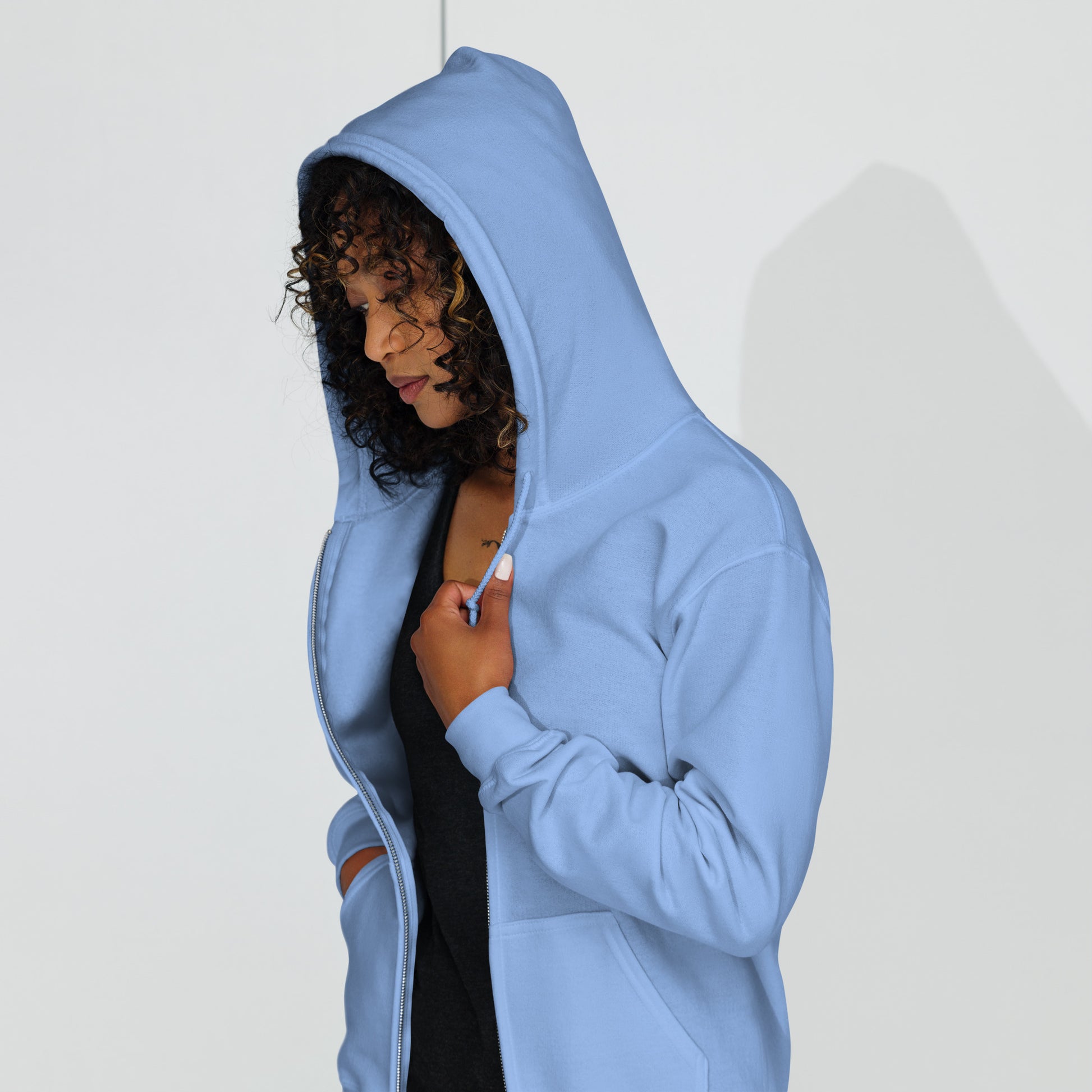 Nonnotine Dreamscape Trippin Heavy Harmony Fusion Zip Hoodie - Carolina Blue - FLAKOUT