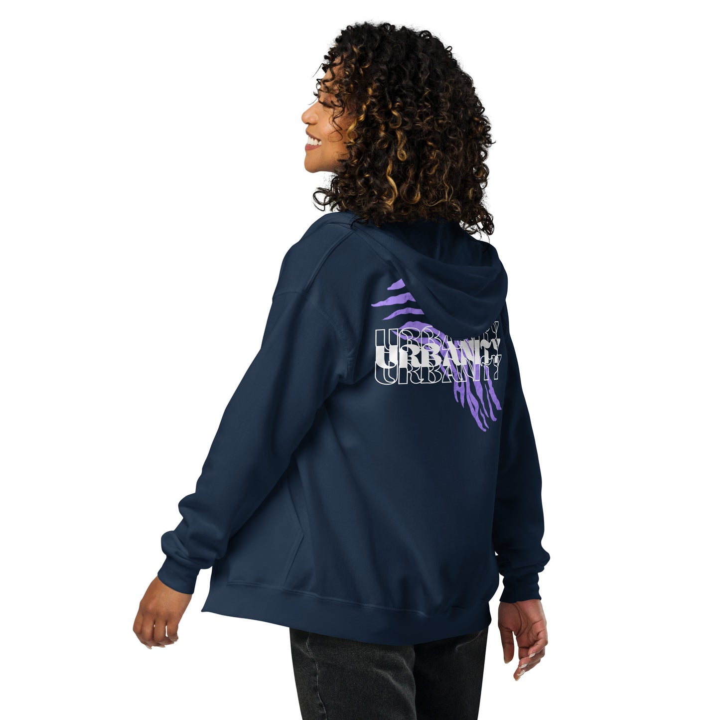 Streetwise Urbanity Heavy Harmony Fusion Zip Hoodie - Navy - FLAKOUT