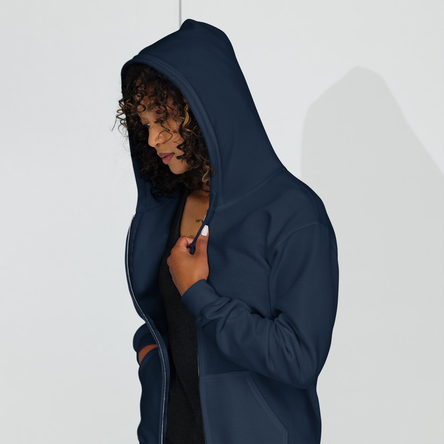 Streetwise Urbanity Heavy Harmony Fusion Zip Hoodie - Navy - FLAKOUT