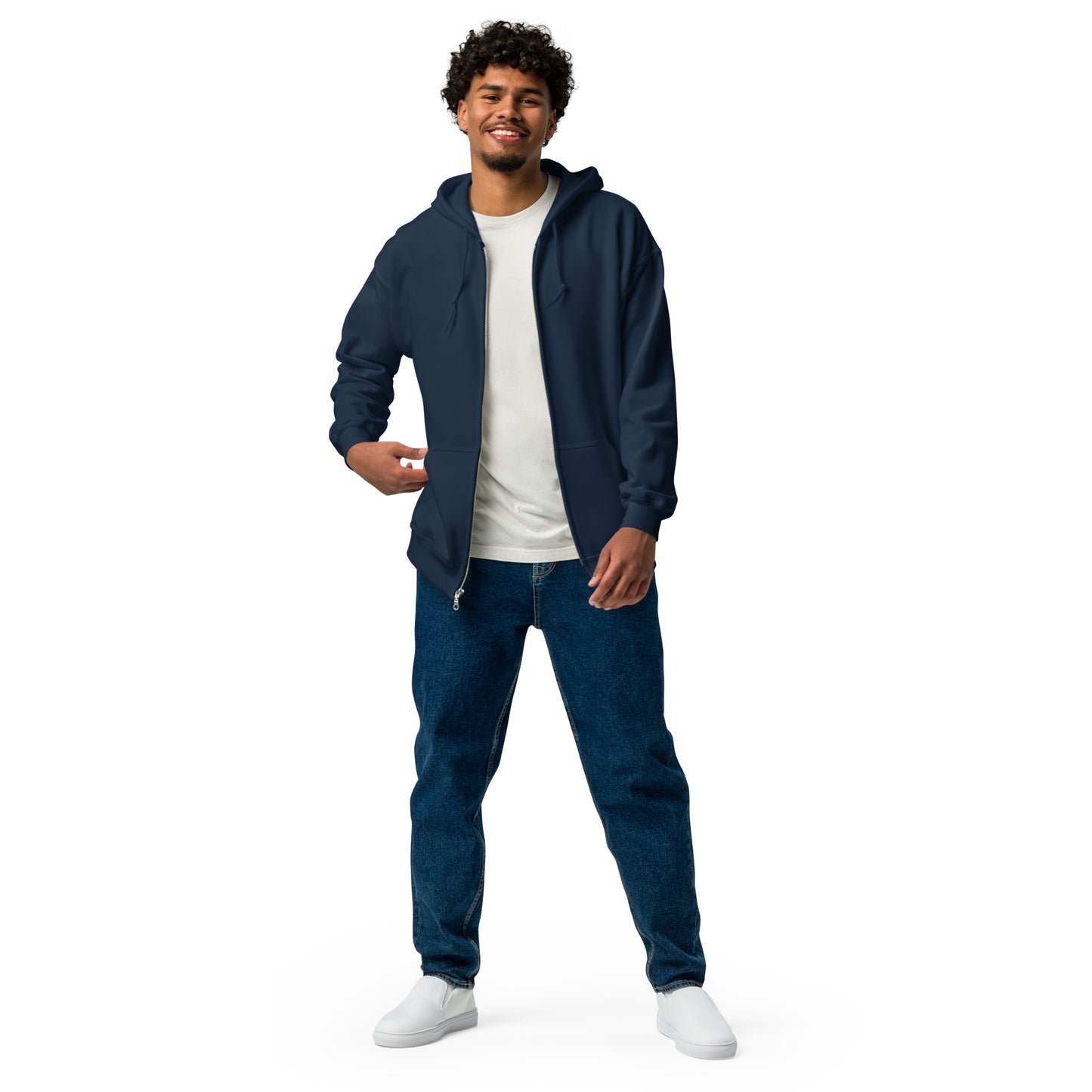 Nebuluxe Brilliance Heavy Harmony Fusion Zip Hoodie - Navy - FLAKOUT