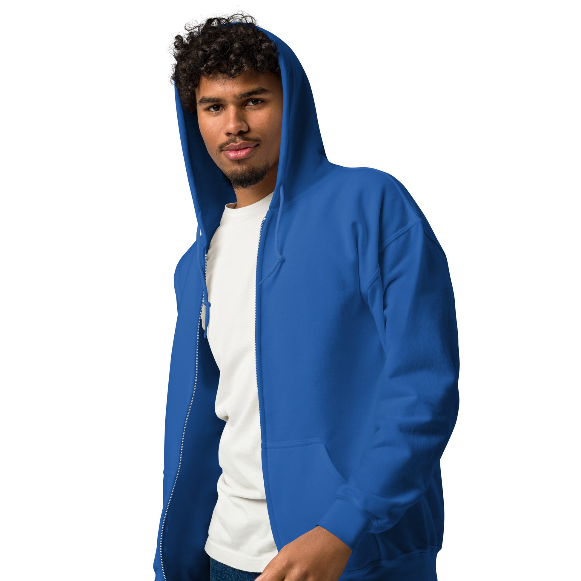 Nebuluxe Brilliance Heavy Harmony Fusion Zip Hoodie - Royal - FLAKOUT