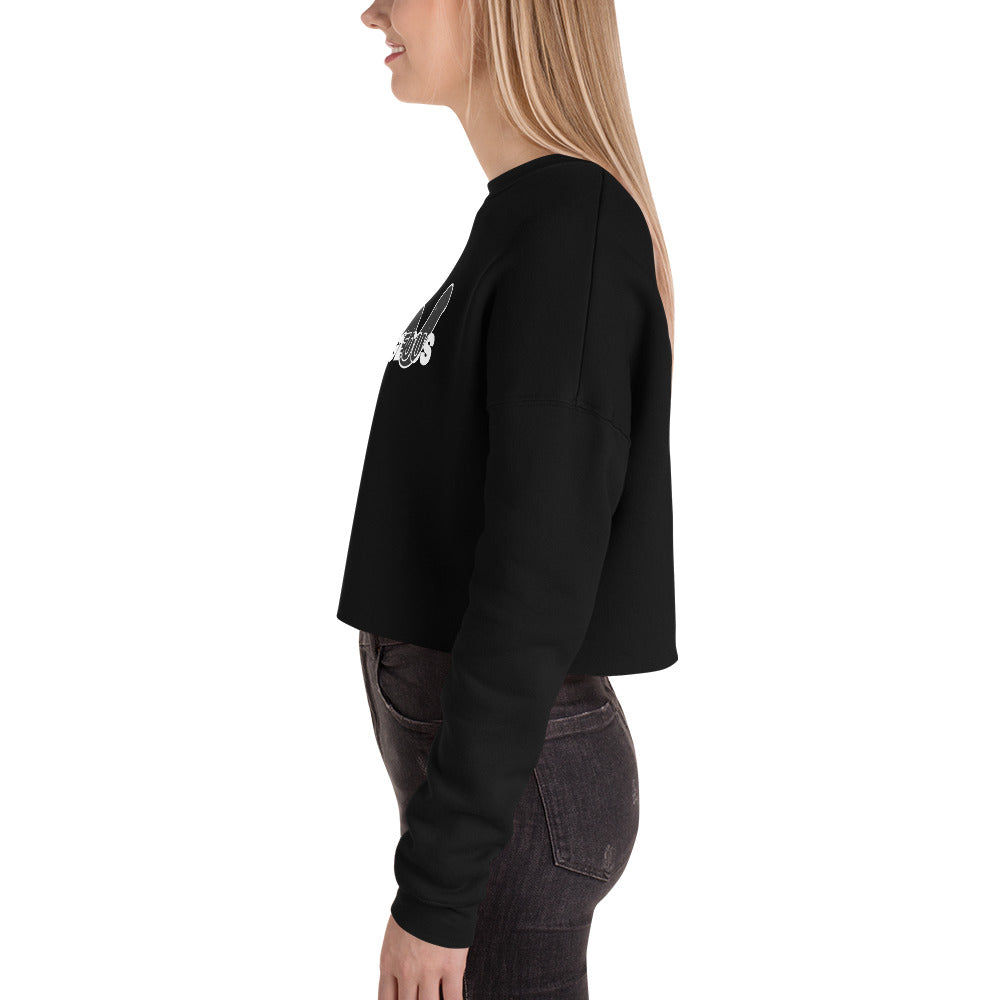 Gorgeous Opullent Allure Women's Crop Sweatshirt - Black - FLAKOUT