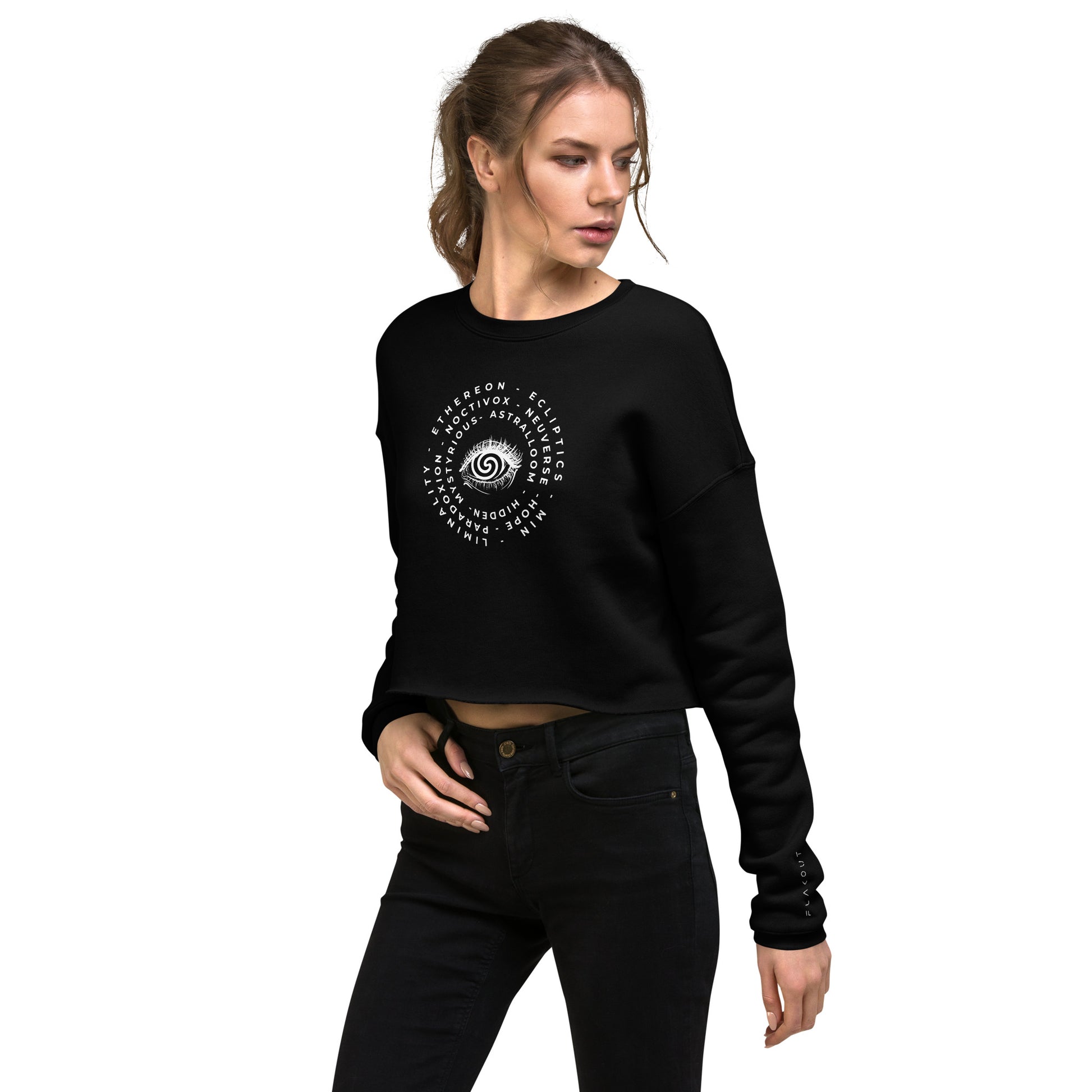 Hidden Truth Women's Crop Sweatshirt - FLAKOUT