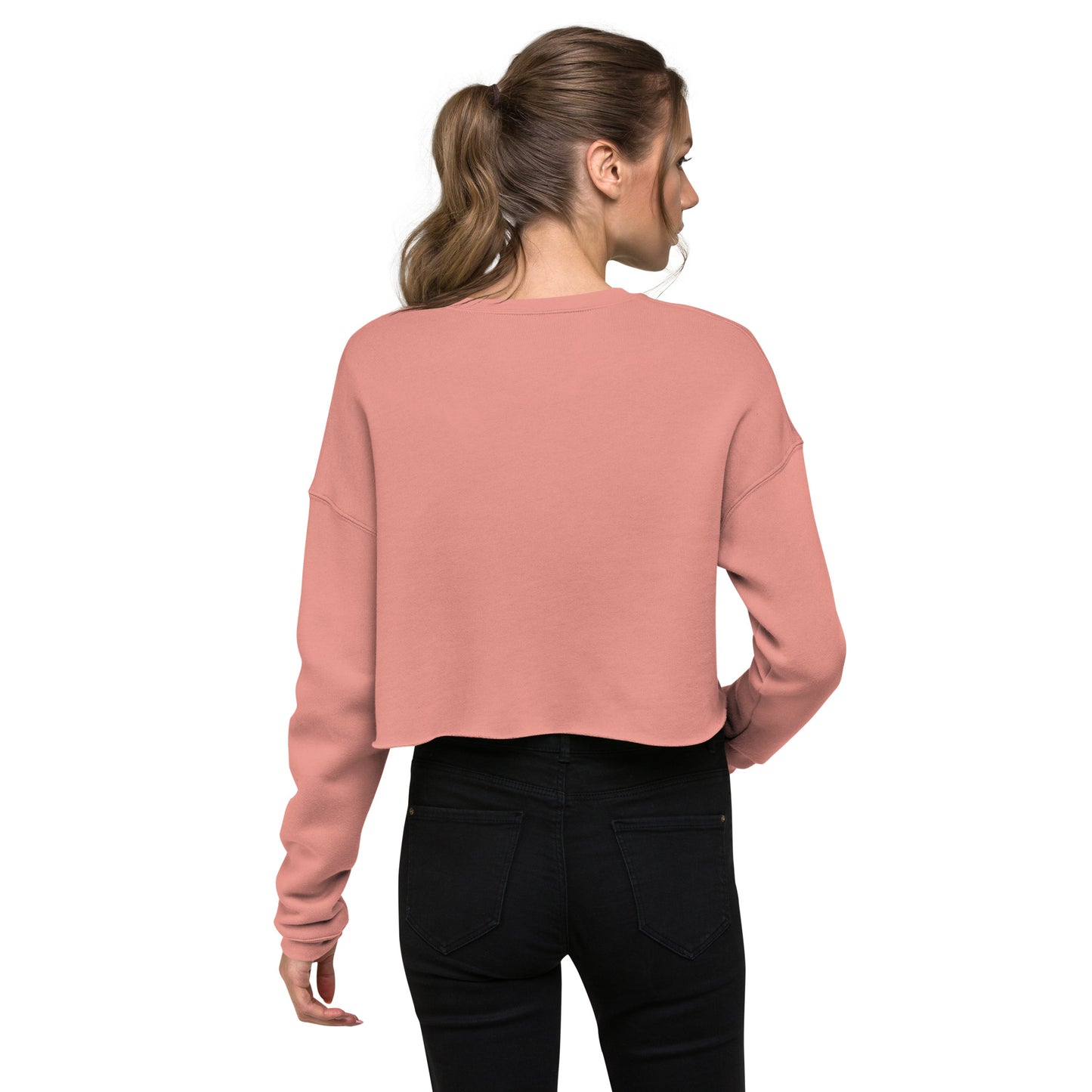 Sweet Talker Kiss Me Women's Crop Sweatshirt - Mauve - FLAKOUT