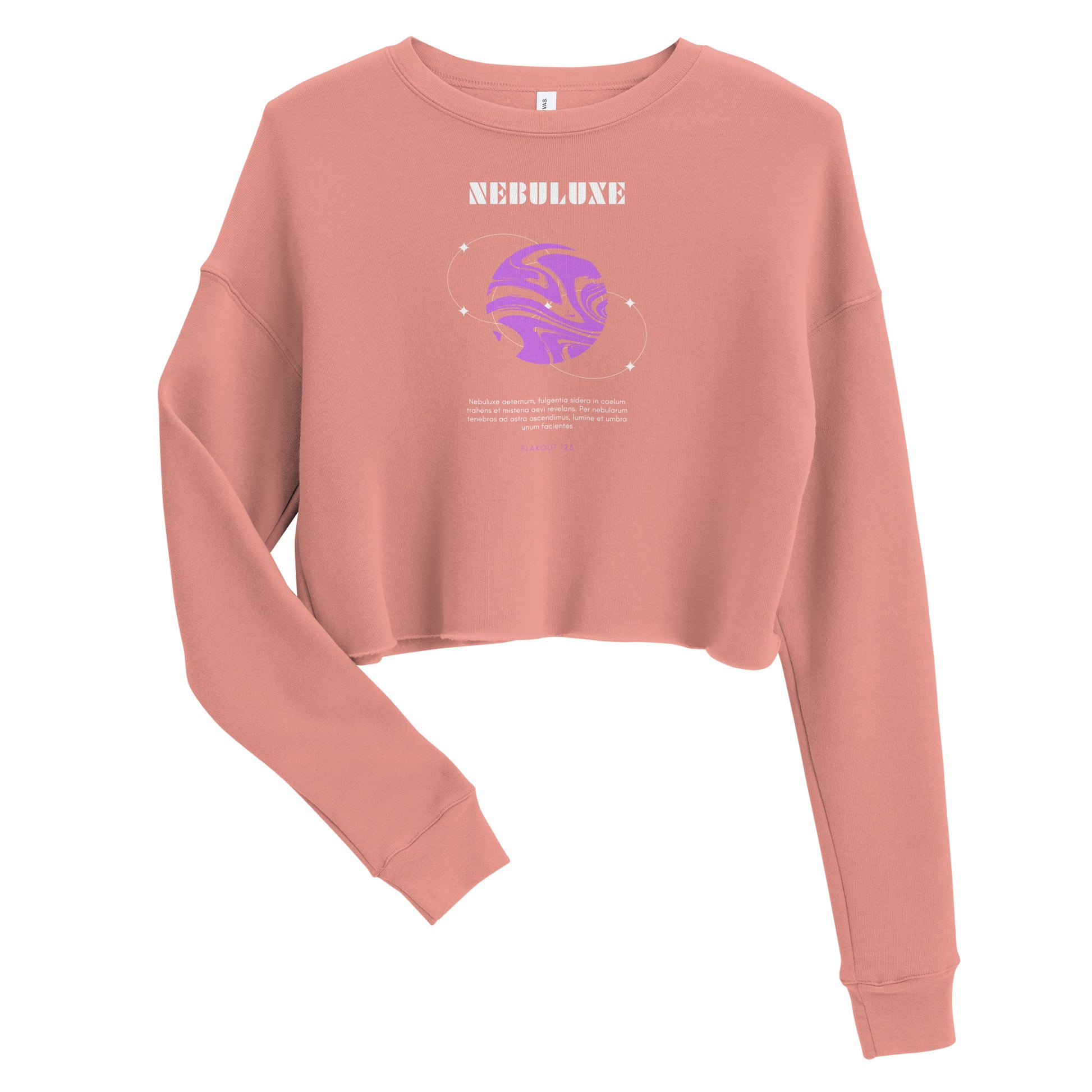 Nebuluxe Brilliance Women's Crop Sweatshirt - Mauve - FLAKOUT