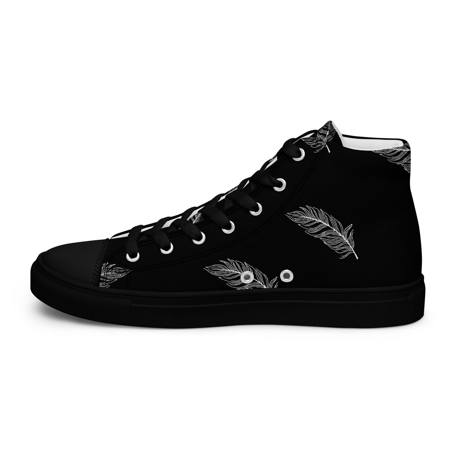 Ethereal Plumes Women's High Top Canvas Shoes - FLAKOUT