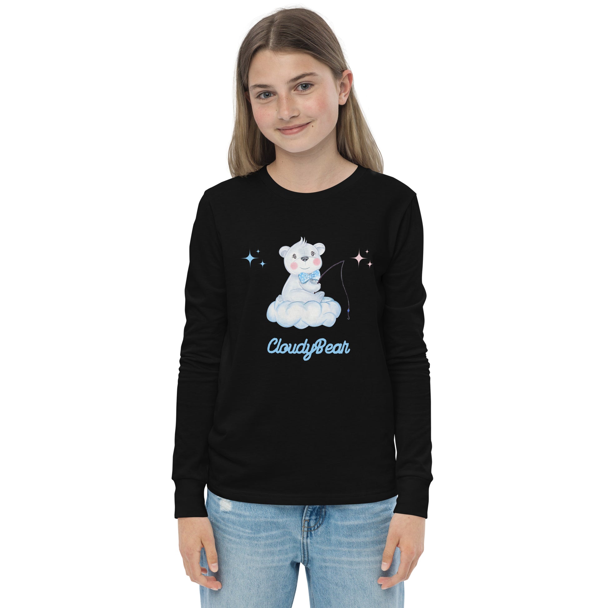 CloudyBear Girl's Long Sleeve Tee - FLAKOUT