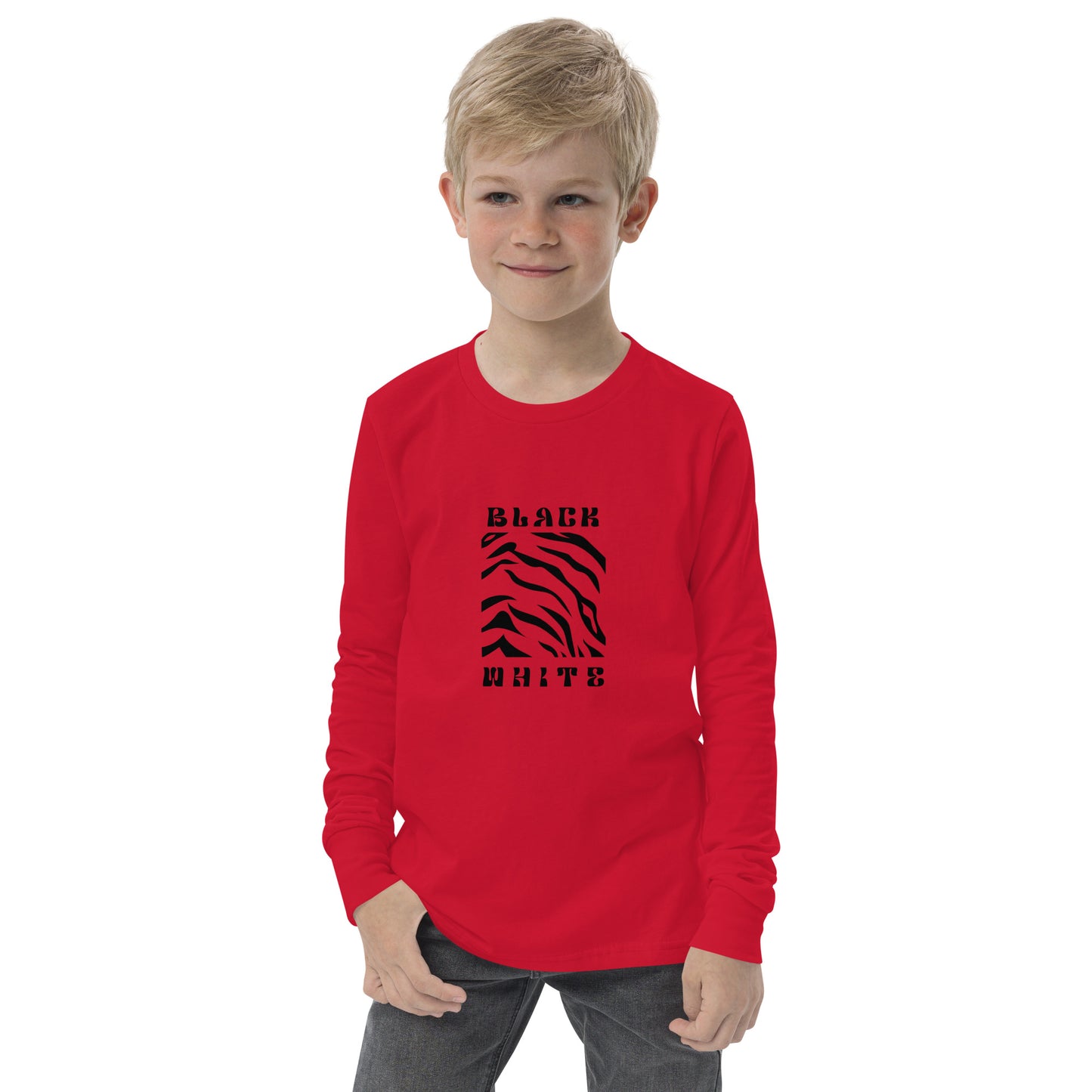 Opulent Onyx Tiger Kid's Long Sleeve Shirt - FLAKOUT