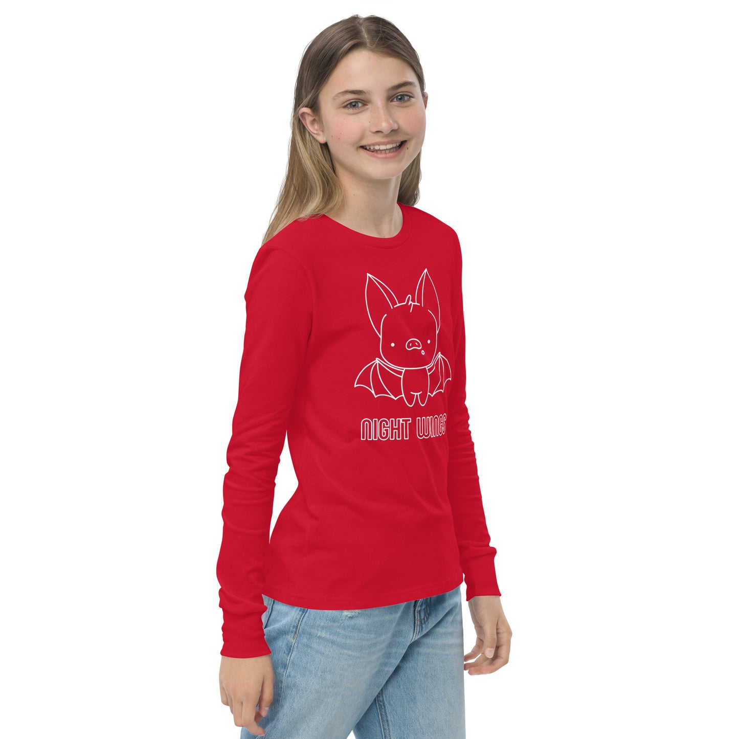 Night Wings Unisex Kid's Long Sleeve Tee - FLAKOUT