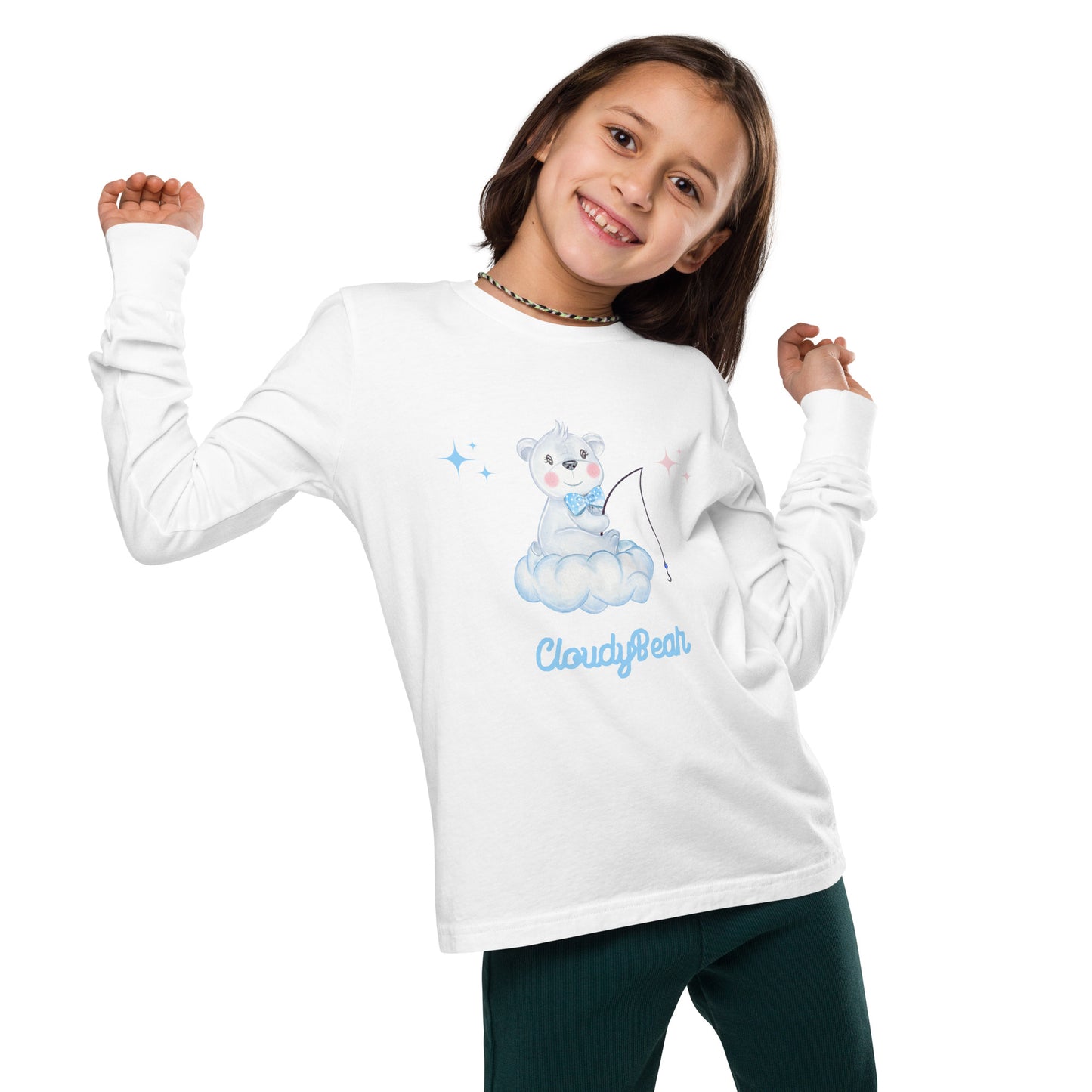 CloudyBear Girl's Long Sleeve Tee - FLAKOUT