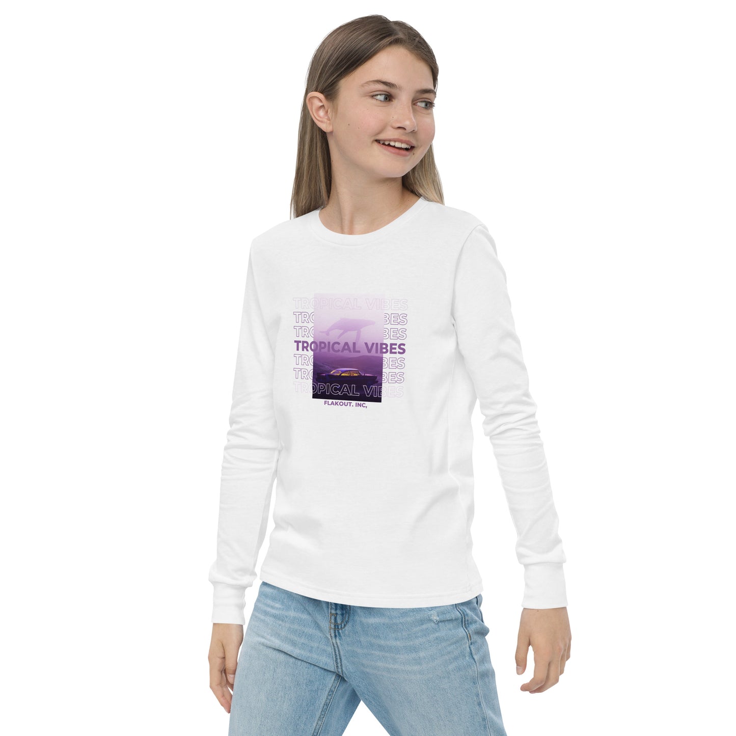 Tropical Vibes Odyssey Youth Long Sleeve Tee - FLAKOUT