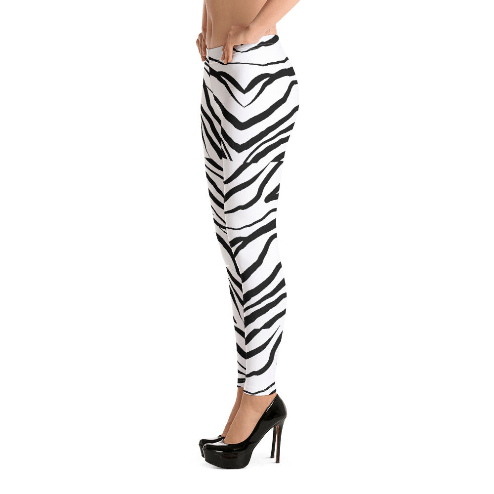 Striped Zebra Vibrance Women's Leggings - FLAKOUT