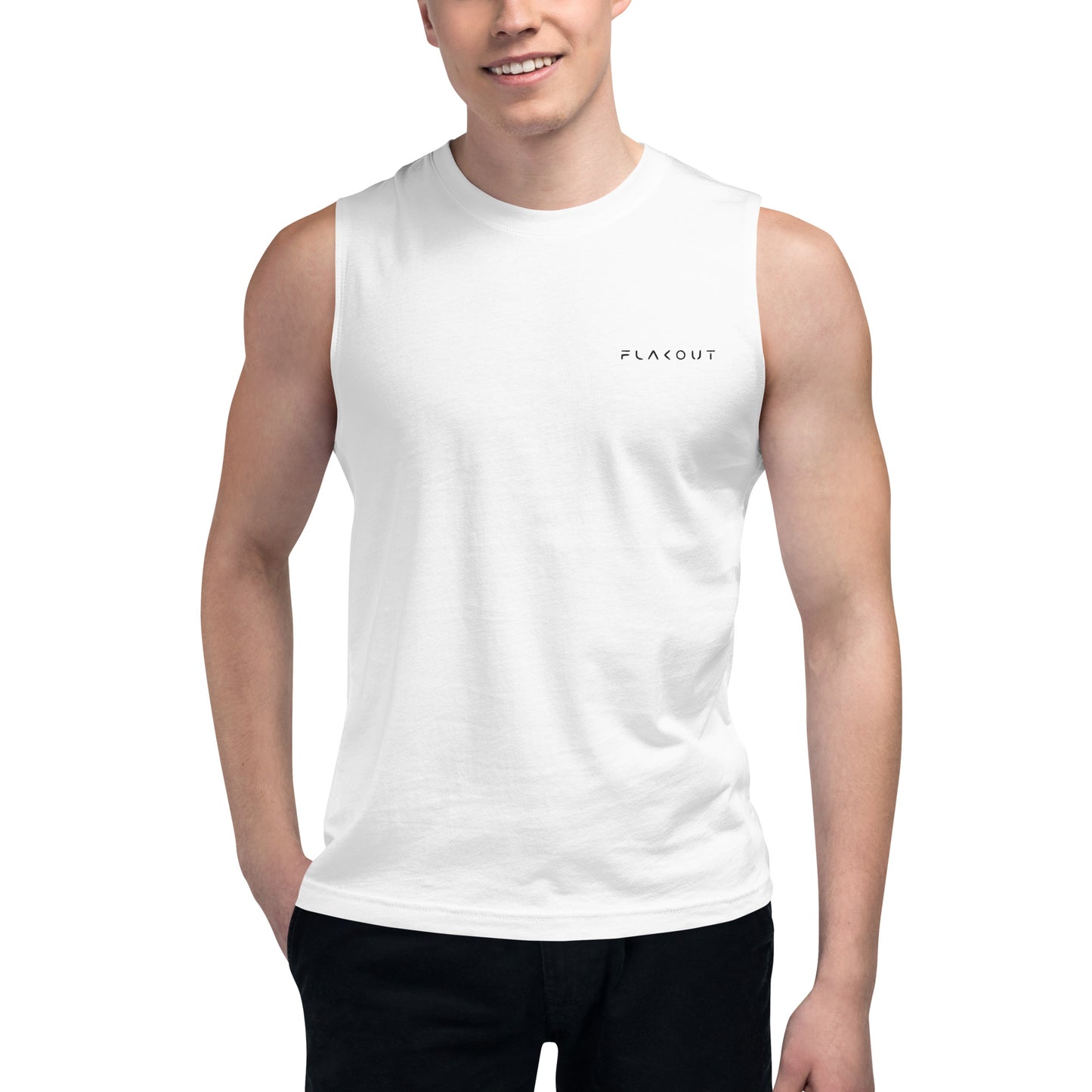 Muscle Shirt Embroidered Logo - FLAKOUT