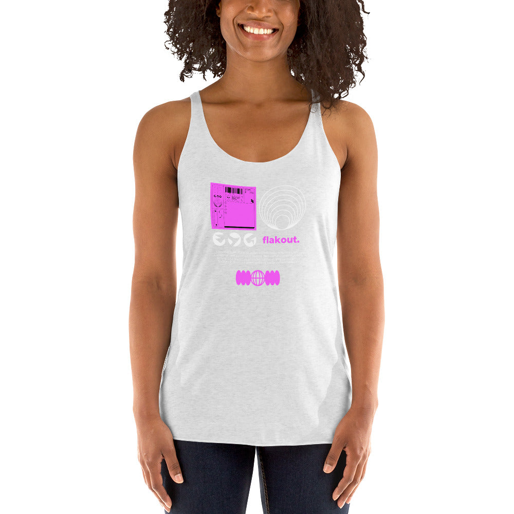 Women's Racerback Tank flakout. - FLAKOUT